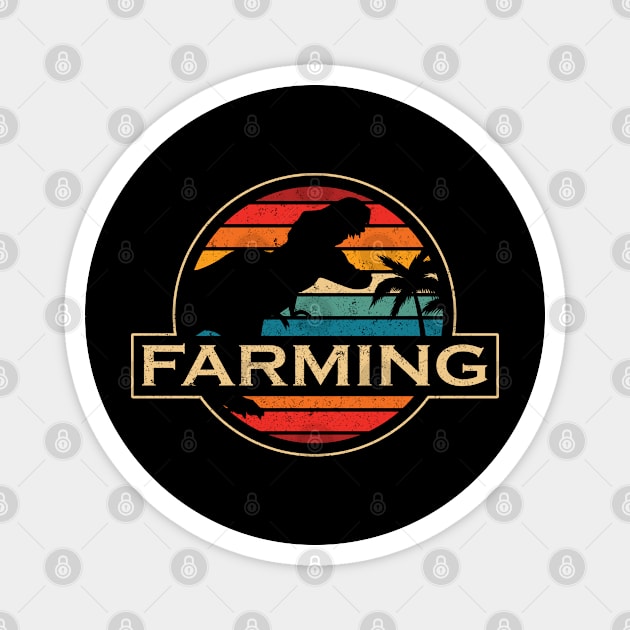 Farming Dinosaur Magnet by SusanFields